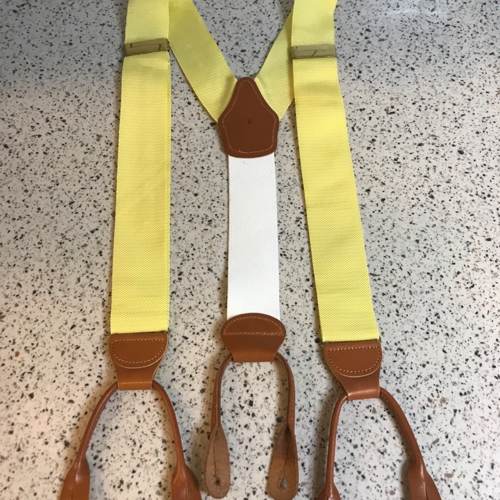 Brooks Brothers Suspenders Yellow